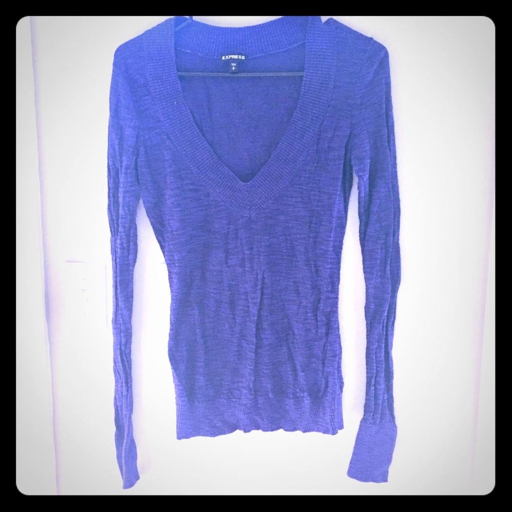 ❄️ EUC!! Express Purple V neck sweater ❄️